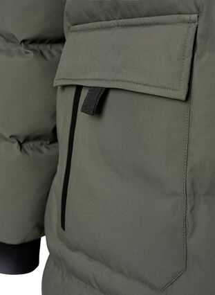Zizzi Pufferfrakke med hætte og lommer, Beluga, Packshot image number 3
