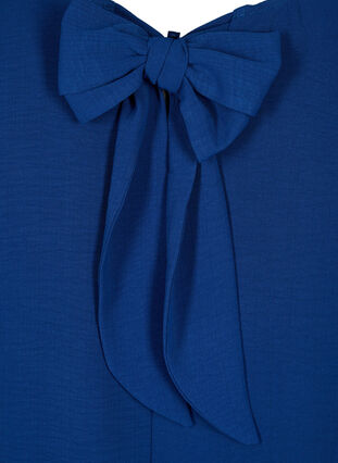Zizzi Kort kjole med sløjfedetalje bagpå, Estate Blue, Packshot image number 3