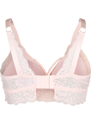 Zizzi Bralette med stringdetalje og blød vattering , Peach Blush, Packshot image number 1