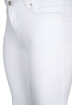 Zizzi Slim fit Emily jeans med normal talje, White, Packshot image number 2