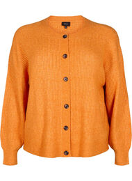 Ribstrikket cardigan med knapper, Marmelade Mel.