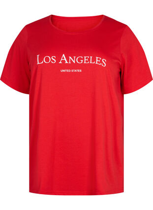 Zizzi FLASH - T-shirt med motiv, High Risk Red, Packshot image number 0