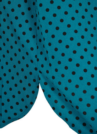 Zizzi Printet kjole med snøre i taljen, Shaded Spruce Dot, Packshot image number 3