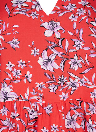 Zizzi FLASH - Kjole med print og a-snit, Poinsettia Flower, Packshot image number 2