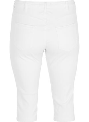 Zizzi Højtaljede Amy capri jeans med super slim fit, Bright White, Packshot image number 1