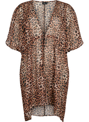 Zizzi Strand kimono med print, Leopard, Packshot image number 0