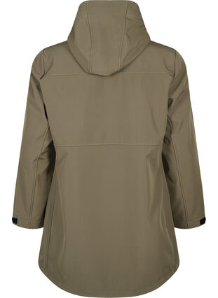 Zizzi Kort softshell jakke med lommer, Bungee Cord , Packshot image number 1