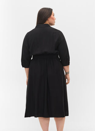 Shapewear kjole med tynde stropper - Sort - Str. 42-60 - Zizzi