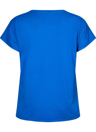 Zizzi Kortærmet trænings t-shirt, Lapis Blue, Packshot image number 1