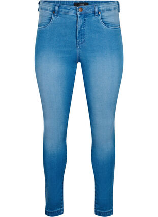 Zizzi Super slim Amy jeans med høj talje, Light blue, Packshot image number 0