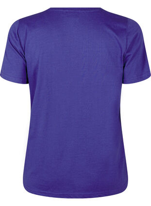 Zizzi FLASH - T-shirt med motiv, Royal Blue Miami, Packshot image number 1