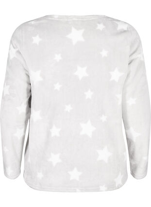 Zizzi Langærmet bluse med stjerner, Grey Star, Packshot image number 1