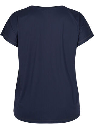 Zizzi Ensfarvet trænings t-shirt, Graphite, Packshot image number 1