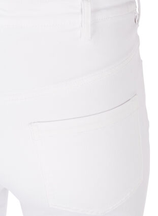 Zizzi Super slim Amy jeans med høj talje, White, Packshot image number 3