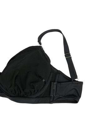 Zizzi Bikini bøjle bh med draperinger, Black, Packshot image number 3