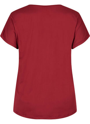 Zizzi Ensfarvet trænings t-shirt, Port Royal, Packshot image number 1