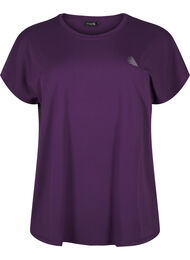 Ensfarvet trænings t-shirt, Purple Pennant