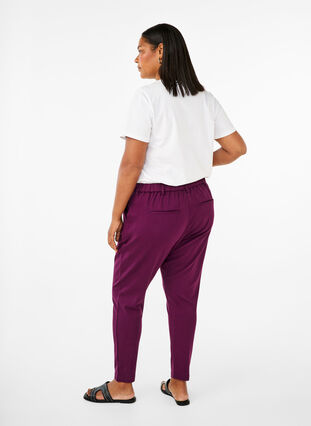 Zizzi Cropped Maddison bukser, Potent Purple, Model image number 1