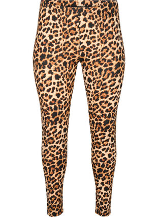 Zizzi Viskose leggings med leo print, Leo, Packshot image number 0