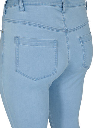 Zizzi Super slim Amy jeans med høj talje, Ex Lt Blue, Packshot image number 3