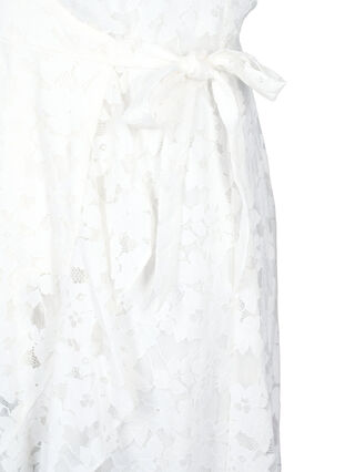 Zizzi Blonde wrapkjole med korte ærmer, Bright White, Packshot image number 3
