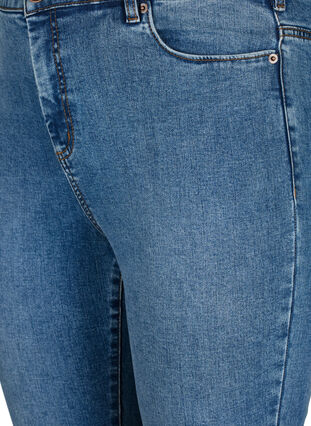 Zizzi Amy jeans med høj talje og super slim fit, Blue denim, Packshot image number 2