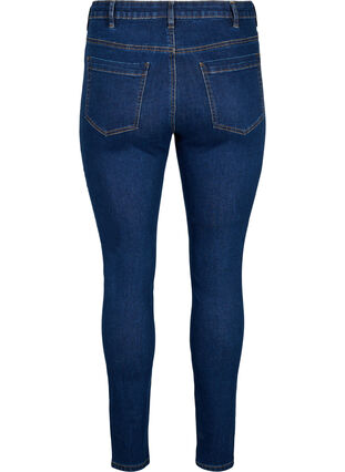 Zizzi Amy jeans med høj talje og super slim fit, Dark blue, Packshot image number 1