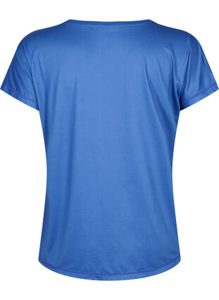 Zizzi Kortærmet trænings t-shirt, Sodalite Blue, Packshot image number 1