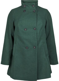 Kort trenchcoat med a-form, Trekking Green Mel.