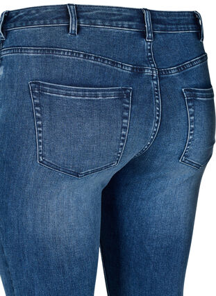 Zizzi Super slim sanna jeans med nittedetaljer, Blue Denim, Packshot image number 3