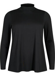 FLASH - Langærmet bluse med turtleneck, Black