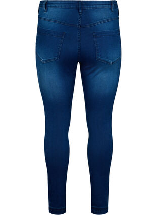 Zizzi Super slim Amy jeans med høj talje, Blue Denim, Packshot image number 1