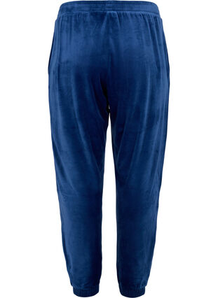 Zizzi Løse bukser i velour, Insignia Blue, Packshot image number 1
