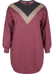 Lang sweatshirt med colorblock, Rose B. Color Block