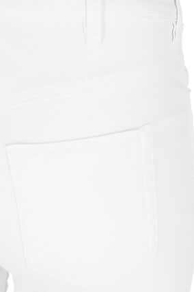 Zizzi Højtaljede Amy capri jeans med super slim fit, Bright White, Packshot image number 3