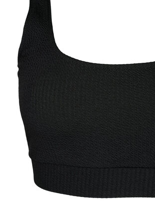 Zizzi Bikini top med crepe struktur, Black, Packshot image number 2