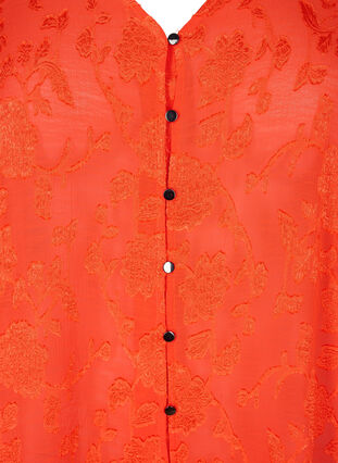 Zizzi Langærmet skjorte med jacquard look, Orange.com, Packshot image number 2