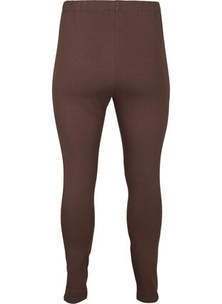 Zizzi Leggings i bomuld med foer, Chocolate Martini, Packshot image number 1