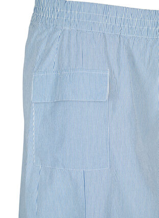 Zizzi Kort nederdel i bomuld med elastisk linning, Nebulas B. W. Stripe, Packshot image number 2