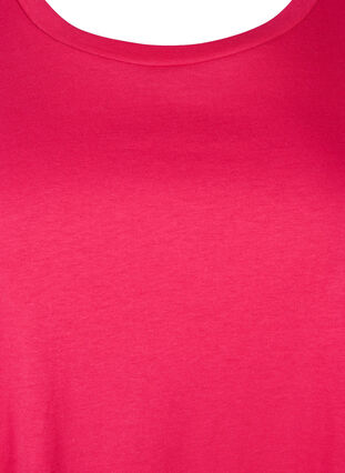 Zizzi T-shirt kjole i bomuld, Bright Rose, Packshot image number 2