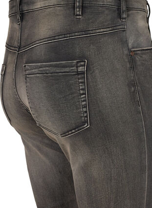 Zizzi Slim fit Emily jeans med normal talje, Dark Grey Denim, Packshot image number 3