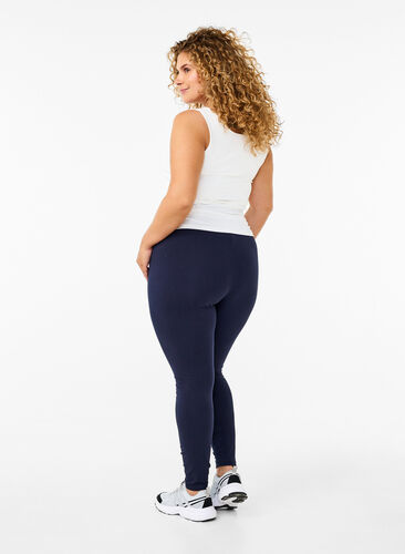 Zizzi Leggings i bomuld med foer, Night Sky, Model image number 1