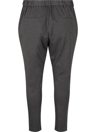 Zizzi Cropped Maddison bukser, Dark Grey Melange, Packshot image number 1