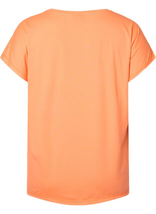 Zizzi Kortærmet trænings t-shirt, Neon Orange, Packshot image number 1