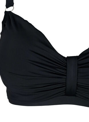 Zizzi Bikini bøjle bh med draperinger, Black, Packshot image number 2