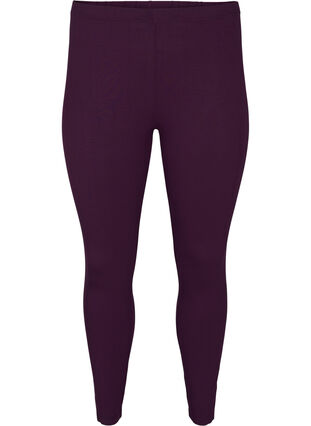 Zizzi Basis leggings i viskose, Potent Purple, Packshot image number 0