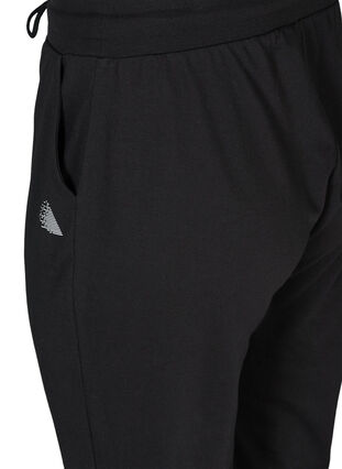 Zizzi Løse træningsbukser med lommer, Black, Packshot image number 3