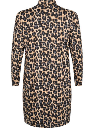 Zizzi FLASH - Langærmet kjole med turtleneck, Leopard Print, Packshot image number 1