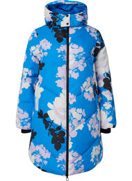 Lang jakke med blomsterprint, French Blue Comb