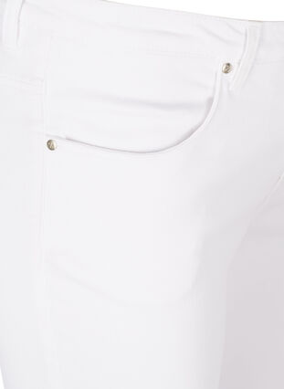 Zizzi Super slim Amy jeans med høj talje, White, Packshot image number 2